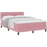 Box Postelja s pomičnim dnom in vzmetnico Roza 140x190 cm Žamet, (22052731) | Shoptok.si