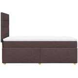  Krevet s oprugama i madracem tamnosmeđi 100 x 200 cm od tkanine | shoptok.hr