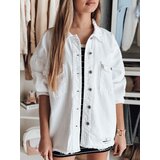 DStreet Kurtka damska jeansowa oversize JUSTDEM biała | shoptok.hr