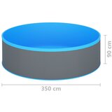  Nadzemni bazen s visećim skimmerom i crpkom 350 x 90 cm sivi | shoptok.hr