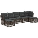  Sjedeća garnitura za vrt 7 kom. Siva poliratan 62 x 62 x 70 cm | Shoptok.si
