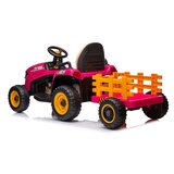 Traktor na akumulator s prikolico BBH-030 - roza | Shoptok.si