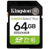 Kingston SDXC 64GB CANVAS Select Plus, 100MB/s, UHS-I speed class, U1, V10, (5000009577) Cene