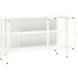 vidaXL komoda bijela 105 x 35 x 70 cm od čelika i stakla | shoptok.hr