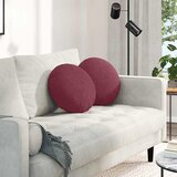  Jastučići za sjedenje 2 pcs Vinska crvena Ø40 x 13 cm tkanina | shoptok.hr
