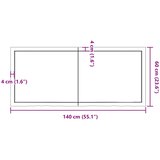 Stolna ploča svjetlosmeđa 140x60x(2-6) cm tretirana hrastovina | shoptok.hr