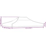 Krov za šator za zabave 4,5 x 3 m krem 270 g/m² | shoptok.hr