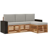 Set vanjskih sofa 4 kom. Prirodna i svjetlosiva | shoptok.hr