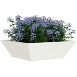 Vrtna saksija Bijelo 50 x 50 x 15 cm Čelična vrata | Eponuda.com