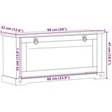  Ormar za cipele s policom Corona Bijelo 99 x 32 x 49 cm - 49 cm Bijelo | shoptok.hr