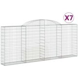  Obokane gabion košare 7 kosa 300x30x120/140 cm pocinkano železo | Shoptok.si