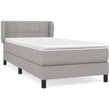  Box spring postelja z vzmetnico svetlo siva 90x200 cm blago, (20930290) | Shoptok.si