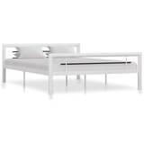 vidaXL Okvir za krevet bijelo-crni metalni 140 x 200 cm | shoptok.hr