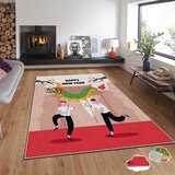  Tepih sa novogodišnjim motivima Asr-Crpt-81, Pravougaoni, 140 x 220 cm, Šareni | Eponuda.ba