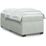 vidaXL box spring krevet s madracem svjetlosivi 90x190 cm baršunasti | shoptok.hr