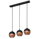  LED luster na sajli MIDWAY 3xGU10/4,8W/230V crna/bakrena | Eponuda.com