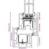  Okno za klet RISOR 110 x 60 cm PVC in steklo Bela, (5000215118) | Shoptok.si