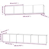  5-dijelni set TV ormarića sivog sonome konstruirano drvo | shoptok.hr