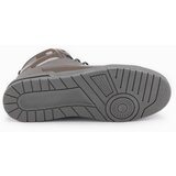 Ombre Men's high boots sneakers with shiny elements - brown | shoptok.hr