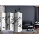  Paravan u 5 dijelova - Retro Continents (Grey) II [Room Dividers] 225x172 | shoptok.hr