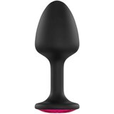Dorcel Geisha Plug Ruby XL - analni dildo od ružičastog kamena (crni) | shoptok.hr