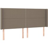  LED uzglavlje smeđesivo 183 x 16 x 118/128 cm od tkanine | shoptok.hr