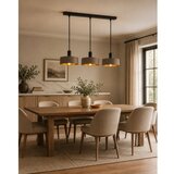  Luster na sajli HAKI 3xE27/60W/230V smeđa/crna Slike