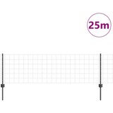 Euro ograda s postom 25 x 0,6 m Čelik premazan PVC-om Siva | shoptok.hr