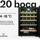 Klarstein Bevora samostojeći hladnjak za vino | 4 police | 62 litre | 20 boca | 43 cm | shoptok.hr
