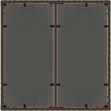  Vrtni stol sa staklenom pločom smeđi 90x90x75 cm od poliratana | Eponuda.com