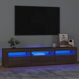 vidaXL TV ormarić s LED svjetlima boja smeđeg hrasta 180x35x40 cm Cijene