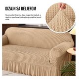 HOMEMATES Retro Pokrivač za dvosede i kauče od 145cm do 185cm - Braon | Eponuda.com
