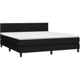  Box spring postelja z vzmetnico LED črna 180x200 cm blago, (20790234) | Shoptok.si
