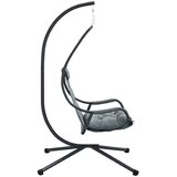  Viseća jaja stolica Antracit 94 x 107 x 196,5 cm Čelik | Eponuda.com