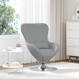 vidaXL Jajčast stol Svetlo siva blago | Shoptok.si