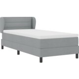 Box Spring Krevet s Madracem Svjetlosiva 90x190 cm Tkanina | shoptok.hr