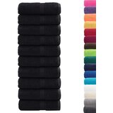 Premium ručnici za goste SOLUND 10 kom. crni 30x50 cm 600 g/m² | Shoptok.si