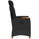  Fotelja za ležanje s pločom za čaj Crna 62 x 64 x 112 cm - Crna | shoptok.hr