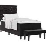  Krevet s opruga kutije s jastukom Crna 200 x 100 cm Baršun | shoptok.hr