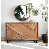 Interia Home & Living Ormarić od masivnog bagrema u prirodnoj boji 120x78x40 cm Ambala – | shoptok.hr
