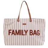 Childhome torba family bag stripes nude/terracotta | Shoptok.si