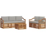  Set vanjskih sofa 6 kom. Prirodna i svjetlosiva | shoptok.hr
