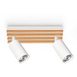  Brilagi - Plafonsko spot svetlo SELE WOOD 2xGU10/30W/230V bela/drvo | Eponuda.com