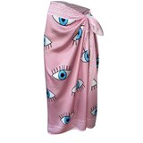 Dewberry 71058 Patterned Shiny Fabric Women Pareo-PINK Cene