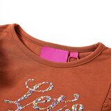  Dječja majica s dugim rukavima boja konjaka 128 | shoptok.hr