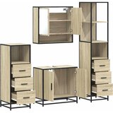  4-dijelni set kupaonskog namještaja boja hrasta sonome drveni | shoptok.hr