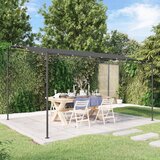 vidaXL Nadstrešek antracit 4x3 m 180 g/m² blago in jeklo Cene