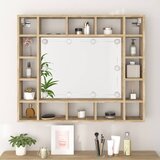 Ormarić s ogledalom LED boja hrasta sonome 91x15x76,5 cm | Eponuda.com