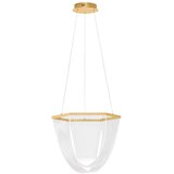 Nova Luce LED viseća svjetiljka aluminijska s mogućnosti zatamnjivanja u zlatnoj boji sa sjenilom od akrilnog stakla ø 52 cm Valentin – | shoptok.hr