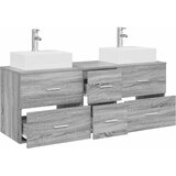  Set ormarića za kupaonicu 3 kom. Siva Sonoma 129 x 41 x 79,5 cm | Shoptok.si
